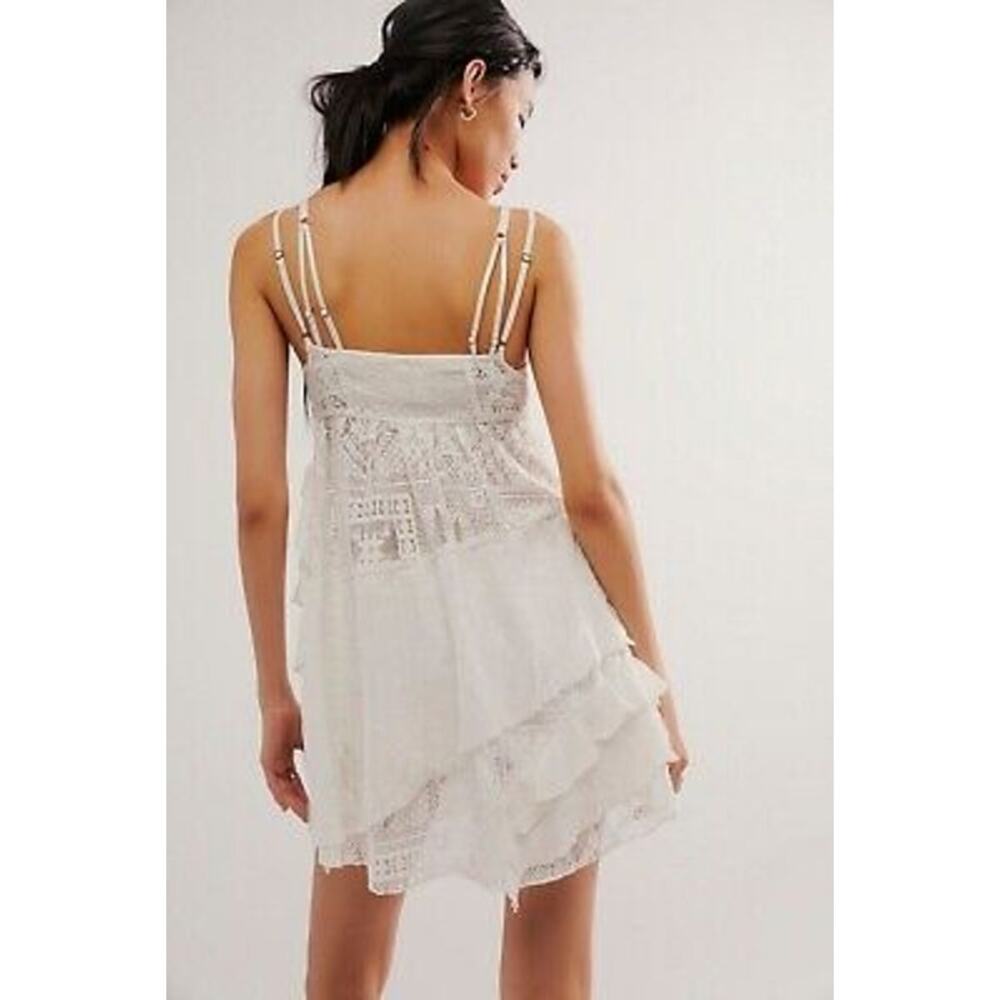 Free People‎ One Florine Slip Dress in White Size XL NWOT - Picture 3 of 6